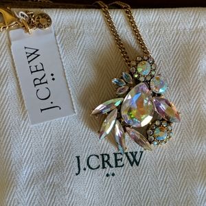 J.Crew crystal pendant long necklace